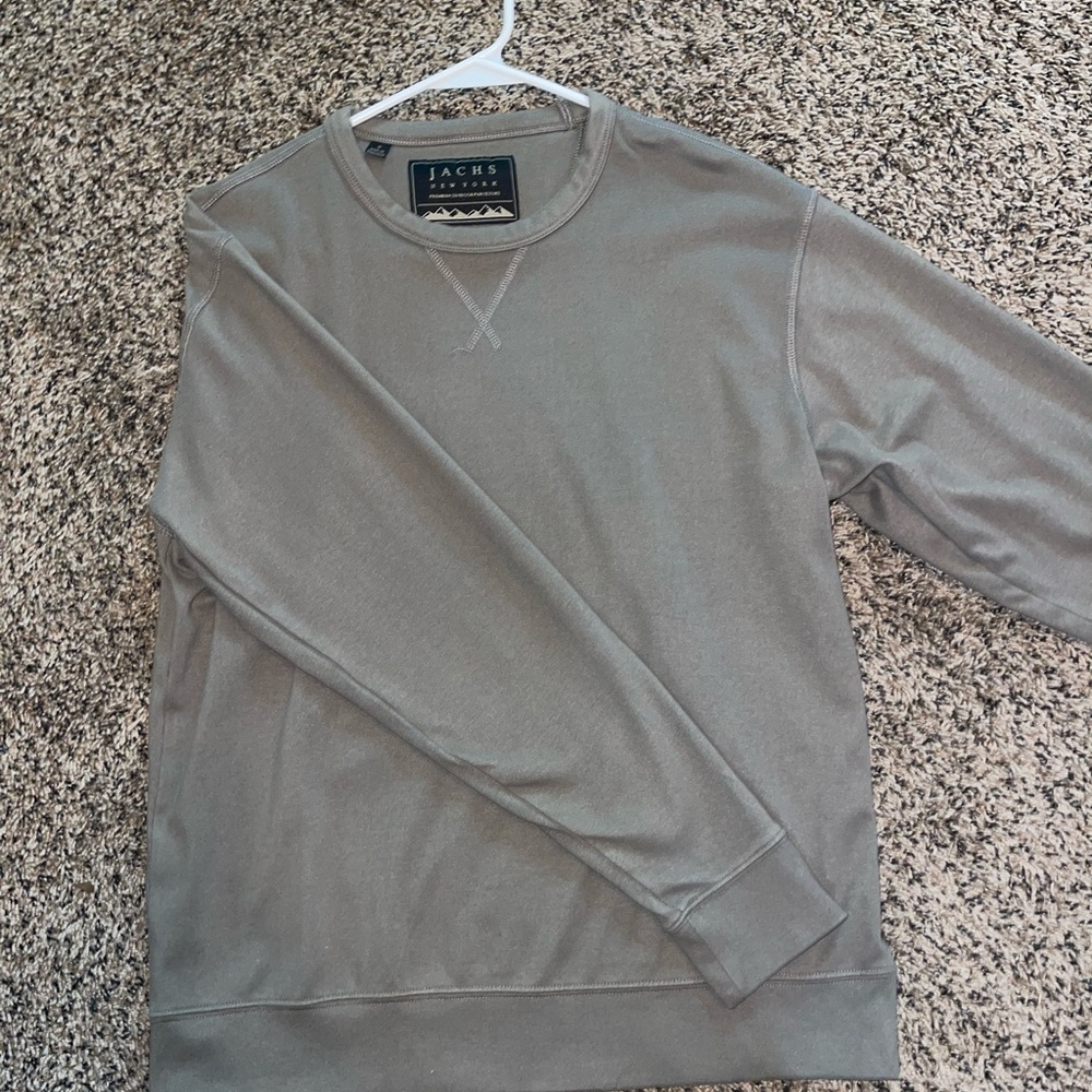 Jachs Men's Classic Gray Crewneck Sweater